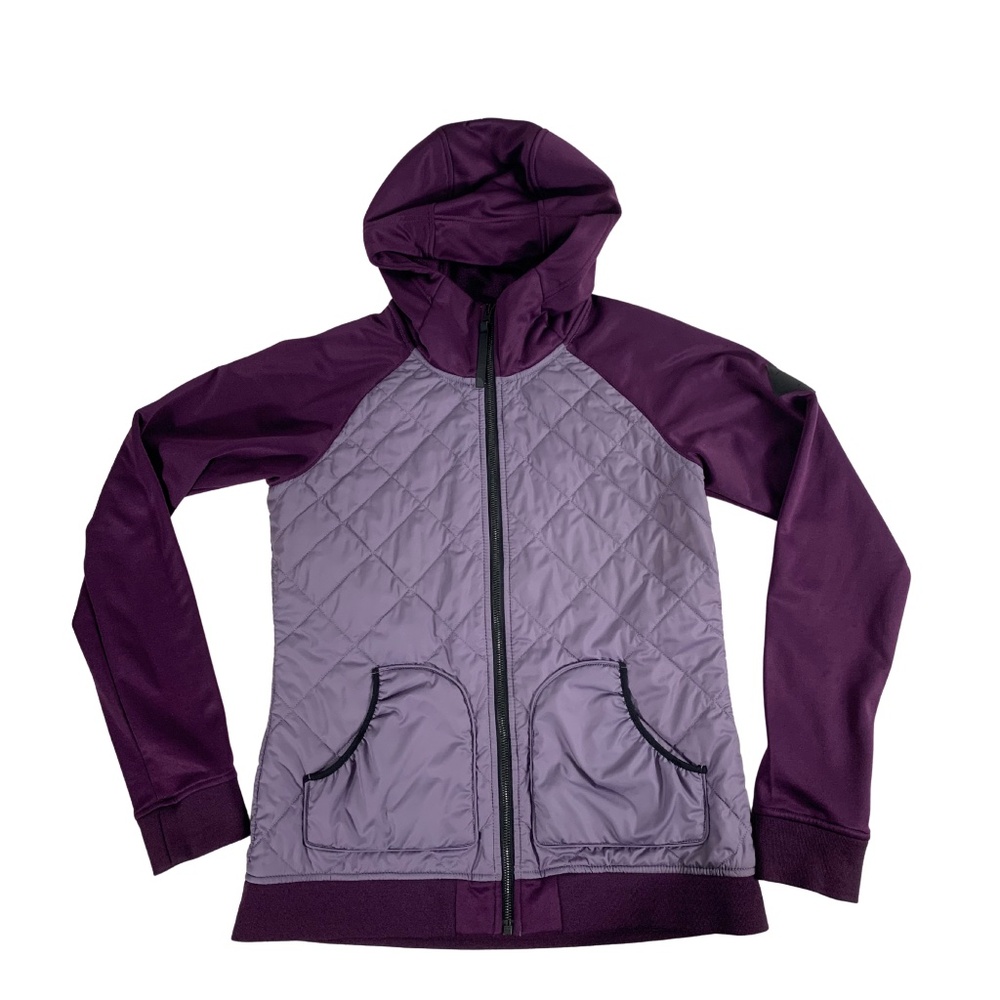 The North Face Purple Hybrid Quilled Diamond Hooded Jacket Women M Gorpcore Fall
